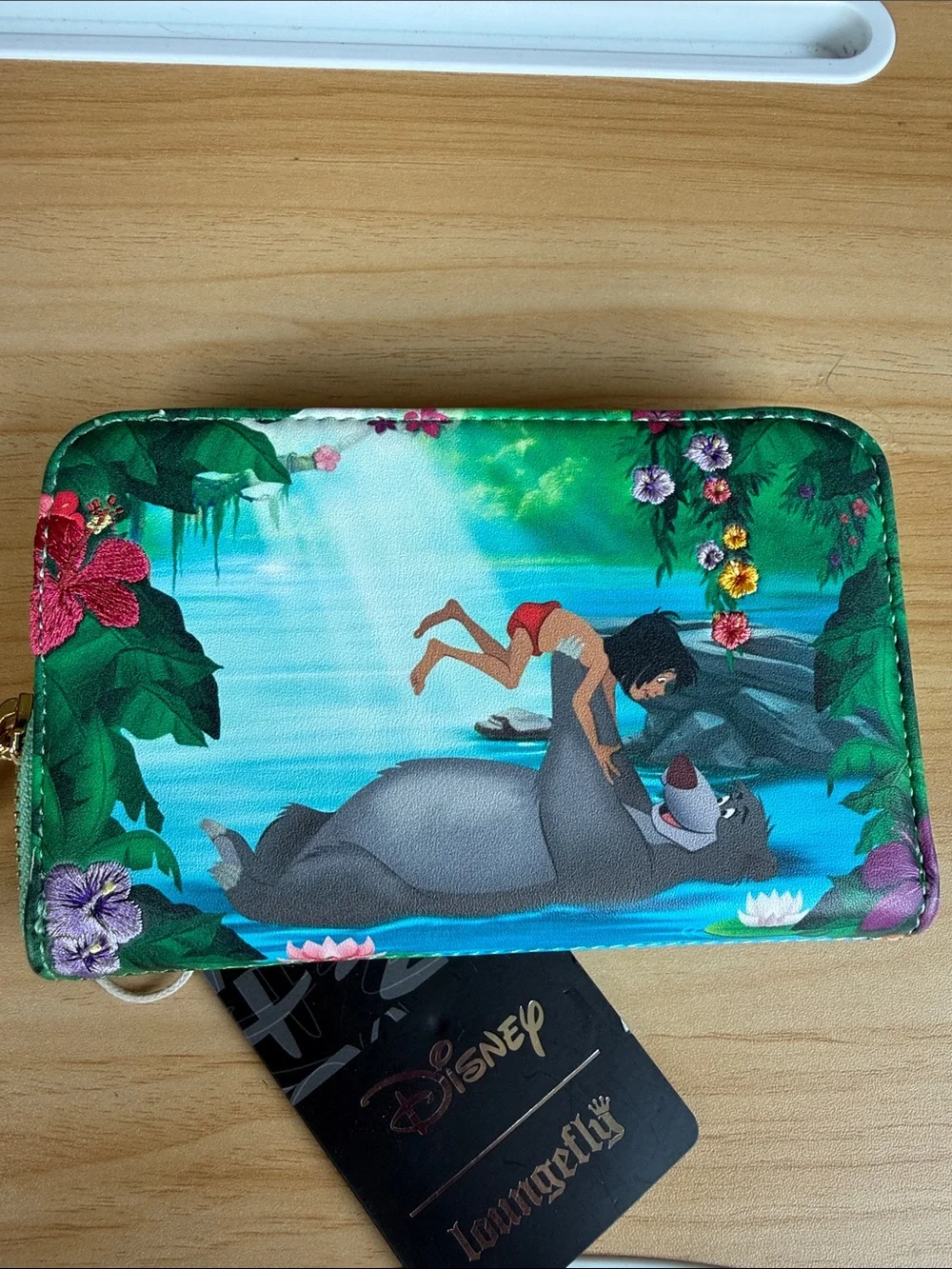 Loungefly Green Jungle Book Rumble Zip Wallet